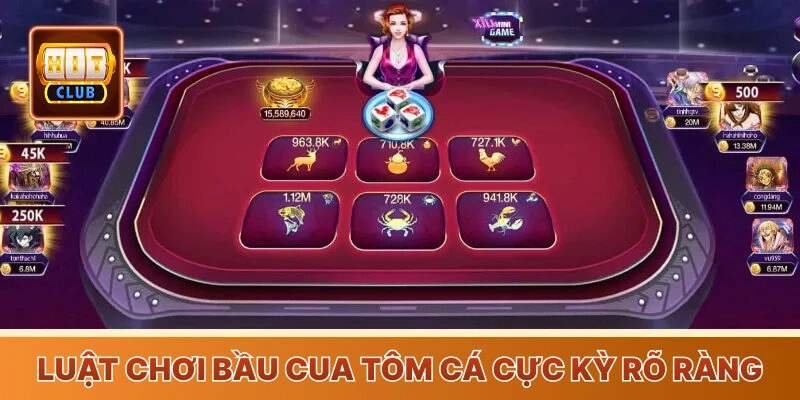 Luật chơi bầu cua tôm cá cực kỳ rõ ràng